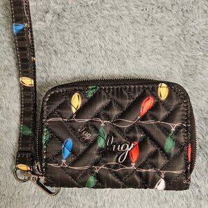 EUC Lug Chipper Wristlet RFID wallet in Lights Black
